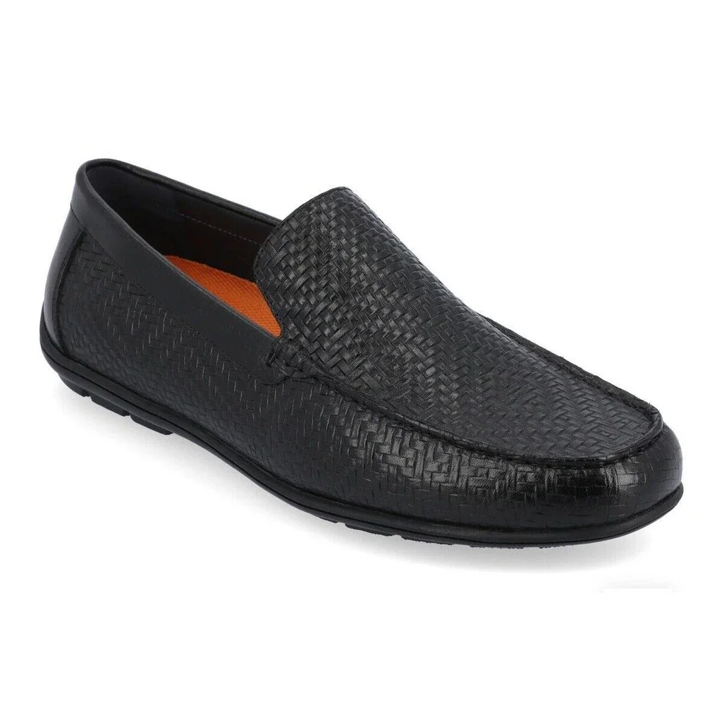 Thomas & Vine Carter Leather Driving Loafer In Black Sz 10.5 New W/O Tag